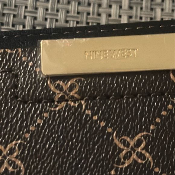 Brown Patterned Wallet with Wrist Strap - Picture 3 of 6